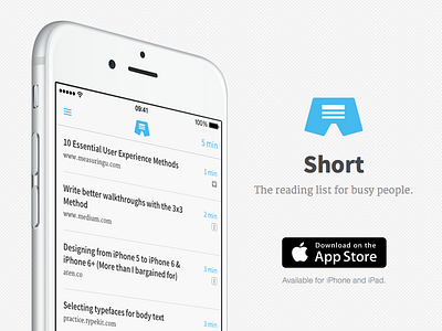 Short Launch app app store article filter free ipad iphone itunes launch new read release