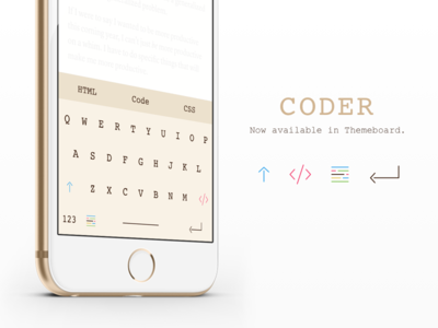 Coder Sepia Theme code css custom html icon ios ipad iphone iphone 6 iphone 6 plus keyboard themeboard