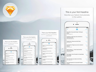 iPhone App Store Assets (Sketch file) app app store download file free freebie iphone mobile open resource sketch source