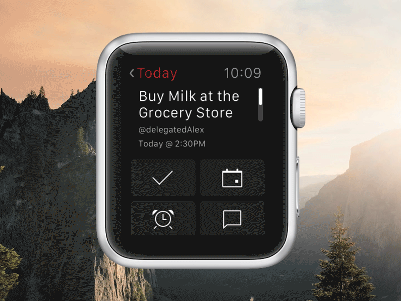 Today Task (Apple Watch Concept) animation app apple watch gif icon keynote list mockup task to do ui ᴡᴀᴛᴄʜ