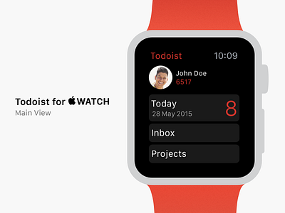 Todoist for Apple Watch: Main View