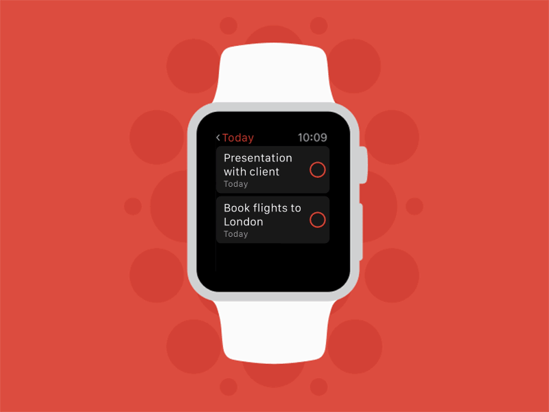 Todoist for Apple Watch: Complete a Task