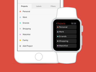 Todoist for Apple Watch: Projects