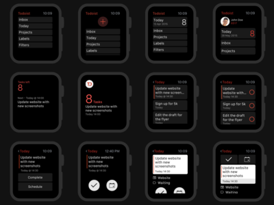 Designing Todoist for Apple Watch app apple watch blog ios iphone list making of task to do todoist ui wearable