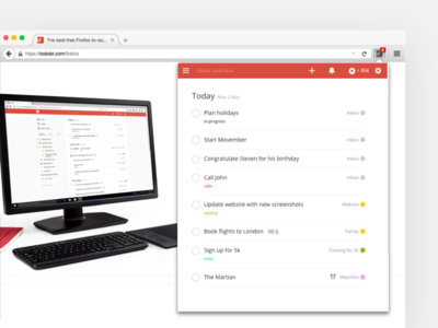A New Todoist for Firefox add on firefox productivity to do todoist update web app