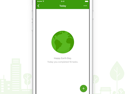 Happy Earth Day ❤️🌍 app concept day earth empty screen illustration iphone list task to do todoist