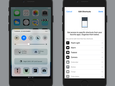 iOS 10 Control Center: App Shortcuts apple idea ios 10 iphone mobile