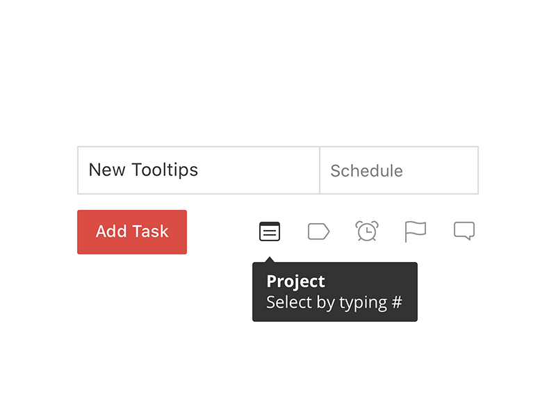 Todoist Tooltips app icon iconography productivity to do todoist ui