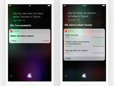 Todoist + Siri