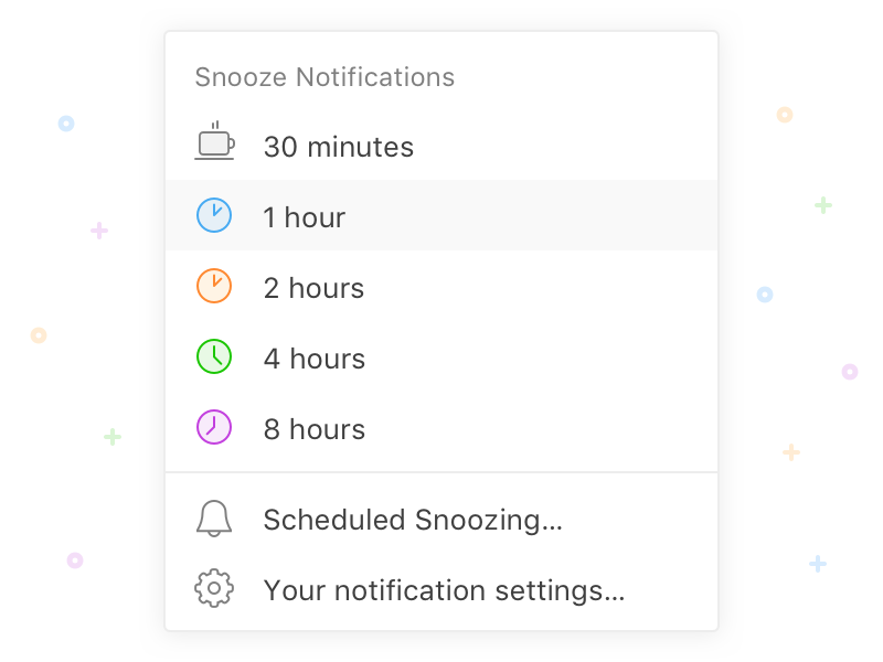 Snooze notifications in Twist