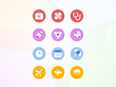 Time off icons exploration away status communication exploration icon set out of office team twist