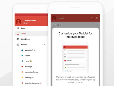 Todoist Favorites In App Education dialog android favorites feature ios task todo todoist