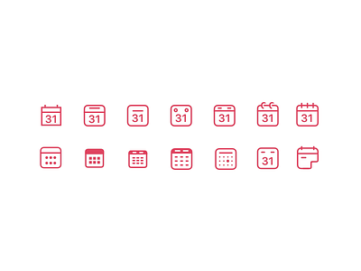 Diverse Calendar Icons