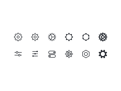 Diverse Settings Icons ⚙️ gear icon set settings switch