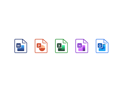 File Icons: Exploration attachment excel files icons microsoft word onenote outlook powerpoint