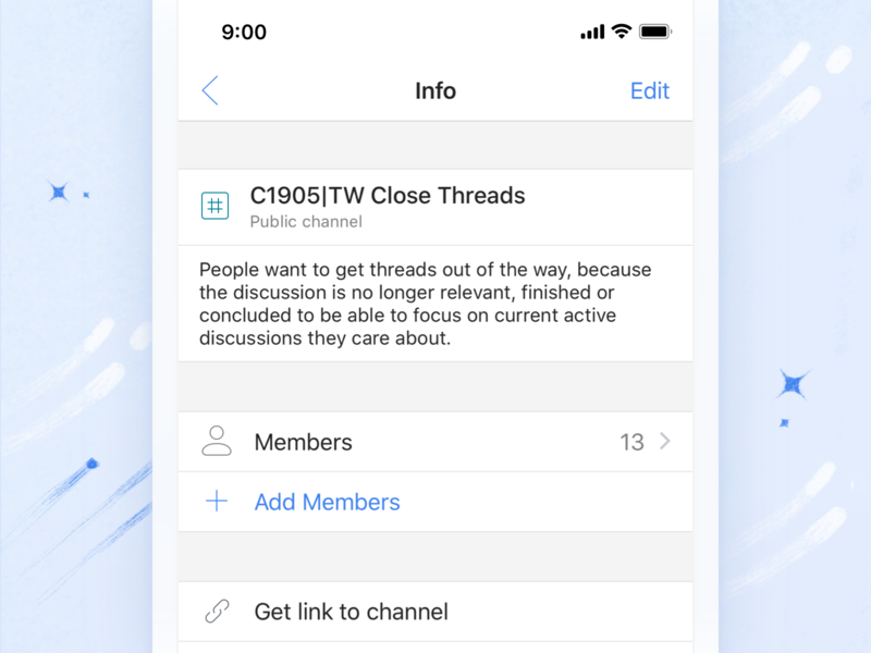 Channel Descriptions android app chat collaboration communication ios macos remote team ui web work