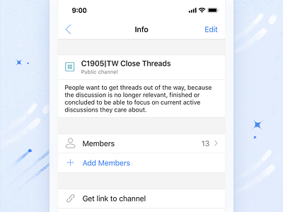 Channel Descriptions android app chat collaboration communication ios macos remote team ui web work