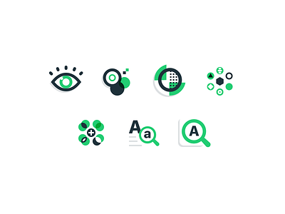 Accessibility & Inclusion accessibility blue contrast eye green icons inclusion magnifying glass readability ui variety zoom