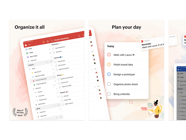 Todoist Foundations – App Store Screenshots by Alex Muench for Doist on ...