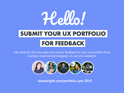 Portfolio Jam 2019 collaboration design feedback junior portfolio project review ux