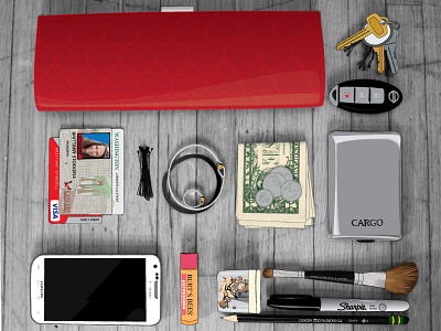 myEssentials_final essentials illustration things organized neatly thingsorganizedneatly vector