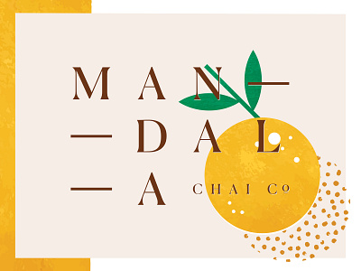 mandala chai RIP — texture brand identity branding chai logo logotype mandala orange pattern spokane texture