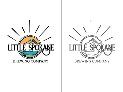 Little Spokane Brewery Logo brewery hand drawn hand lettering illustration lettering little spokane logo spokane