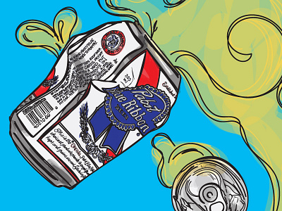 Pabst | The American Dream american dream beer illustration pabst spill work hard