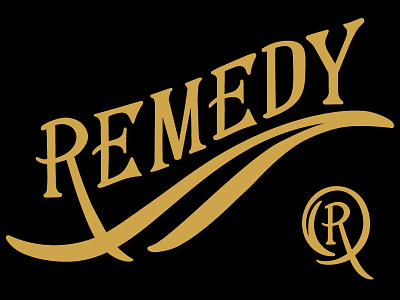 Remedy Branding branding cure handdrawn handtype lettering logo logomark monogram remedy restaurant rx spokane