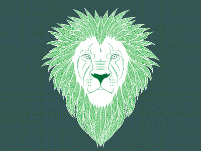 Weed Mane RIP branding illustration leaves lion logo mane marijuana weed