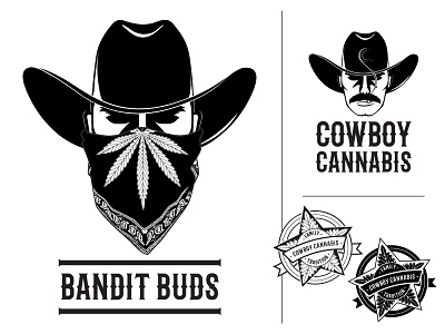 Bandit Buds - RIP bandit black and white brand branding buds cannabis identity marijuana weed