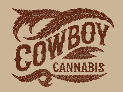 Cowboy Cannabis - RIP brand cannabis cowboy lettering marijuana weed western