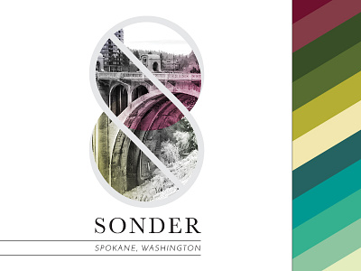 Sonder Wall Graphic + Brand Colors apparel brand branding logo pnw sonder spokane wa washington