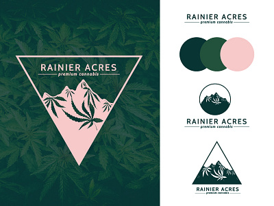 RA Branding acres brand cannabis identity logo marijuana mountain pnw rainier spokane triangle washington