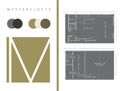 Mystery Lofts_Palette, Alternatives 4 apartment architecture branding four hdg iv living loft logo m real estate floor plan