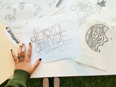 Jekyll & Hyde Branding—Process ampersand bagel brand branding handtype hyde jekyll lettering logo process sketch