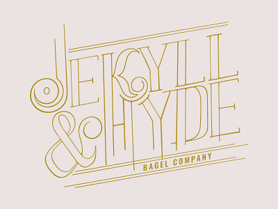 Jekyll & Hyde Branding — RIP ampersand bagel brand branding handtype hyde jekyll lettering logo process