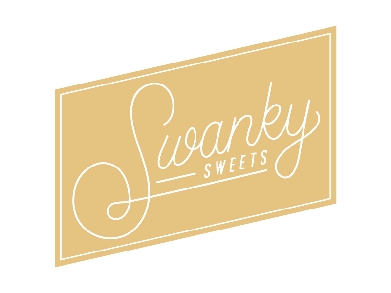 Swanky Sweets—Alternative Marks branding confection confectionery cookies hand lettering handtype lettering logo retro swanky sweets