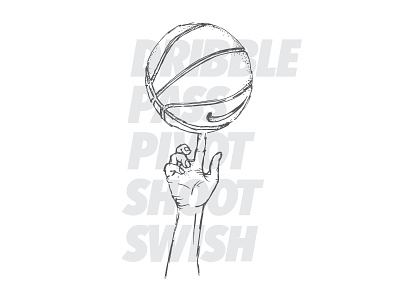 Bball ball basketball dribble hoopfest illustration pass pivot shoot sketch spin spokane swish