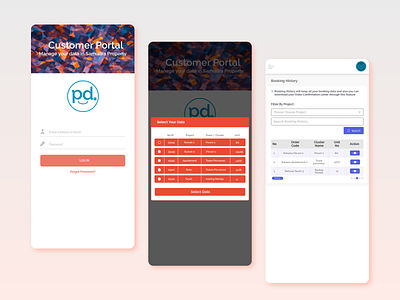 Property Customer Portal application design doodleart mobile mobile ui ui uiux ux webdesign