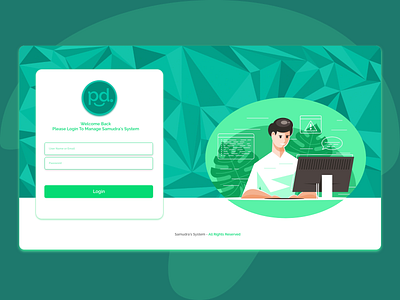 SysAdmin Login Page ui uiux ux webdesign