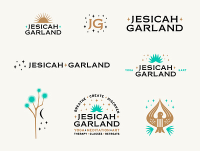 Jesicah Garland Nº 2 branding design icon illustration logo yoga logo