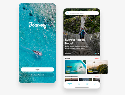 Journey Web/App app design ui web