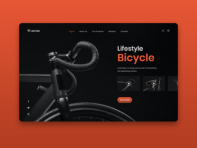 Bicycle web site design design ui ux web