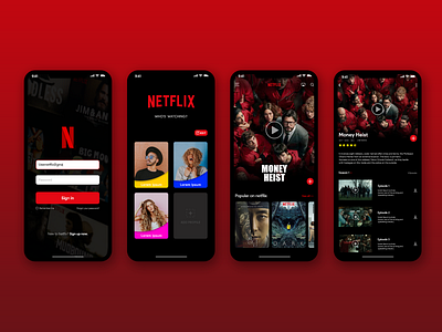 Netflix redesign ui concept