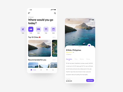 Travel app design | UI inspiration app app design application clean concept daily ui design minimal ui ux