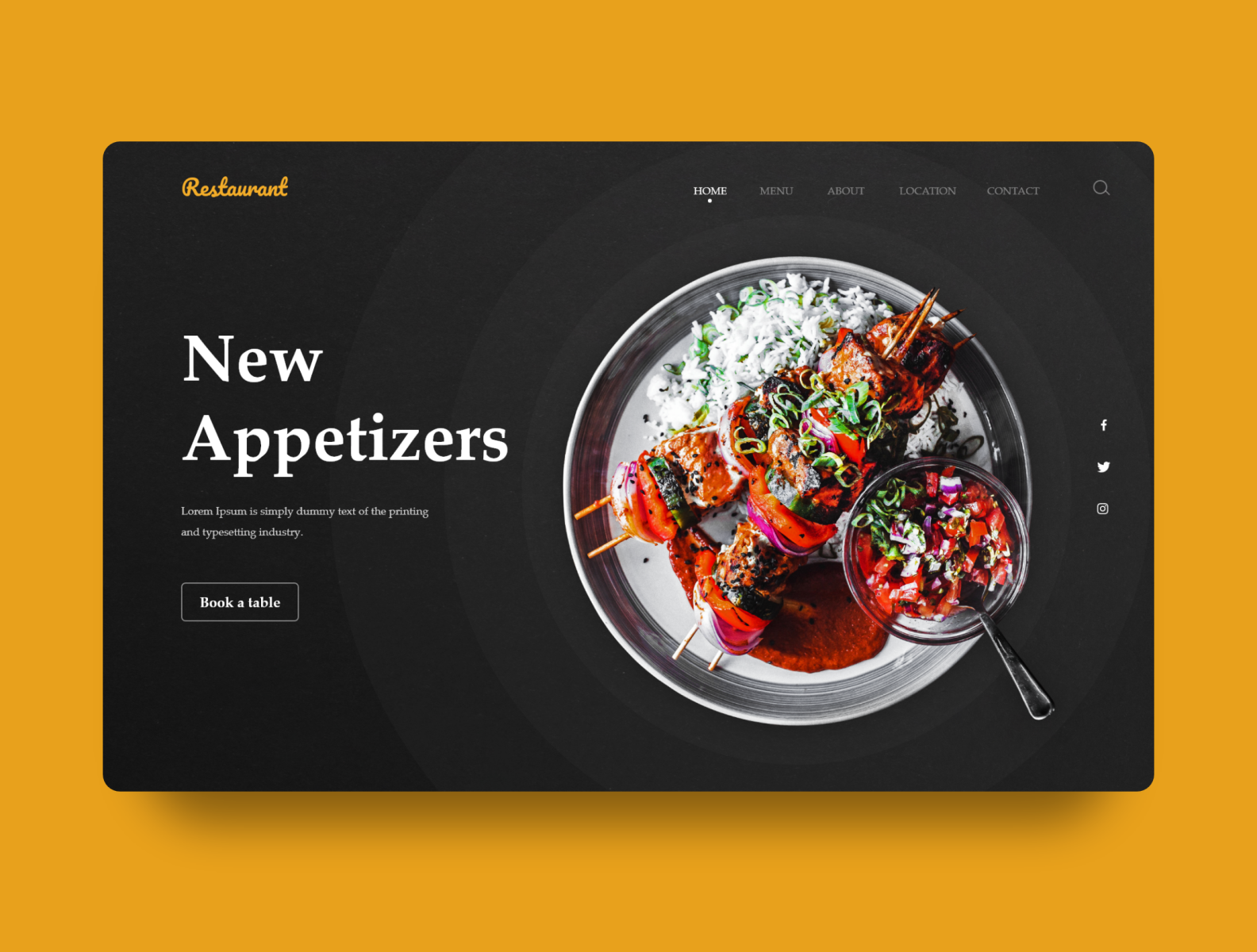 food homepage | UI design by Koi Thunyarat on Dribbble