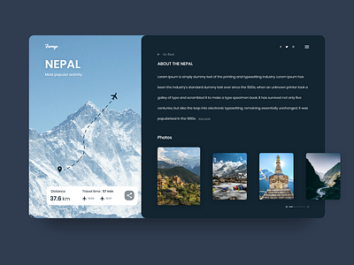 Travel web design daily ui