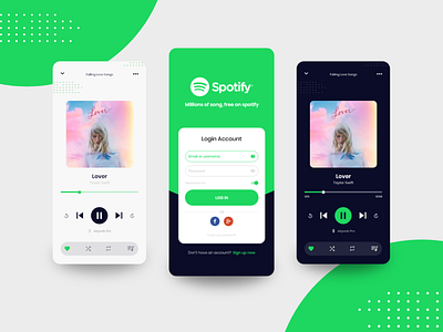 Spotify App Redesign | UI design app app design clean concept daily ui dark ui design music music app redesign spotify ui