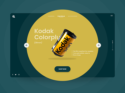 Daily ui design film roll product concept